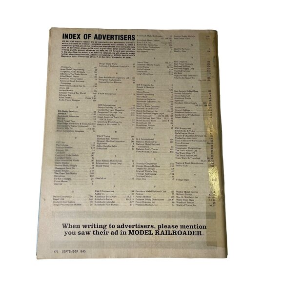 Model Railroader Magazine Back Issue September 1990 Vol 57 No 9 u - Picture 5 of 12